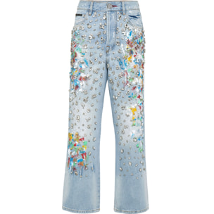 PHILIPP PLEIN Vaqueros de tiro alto