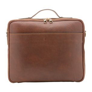 Borsa a mano  unisex In Vera pelle Made in Italy 38x32x6 cm