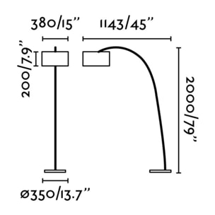 PAPUA Lampadaire blanc