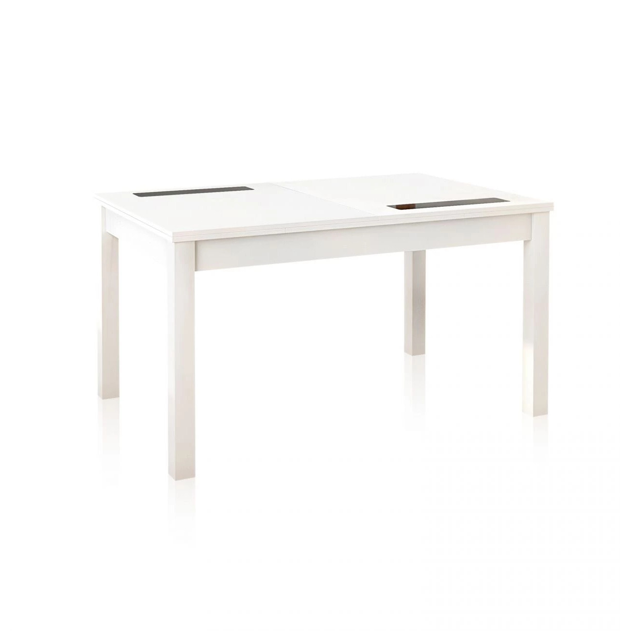 Mesa de comedor extensible Nuka Blanco