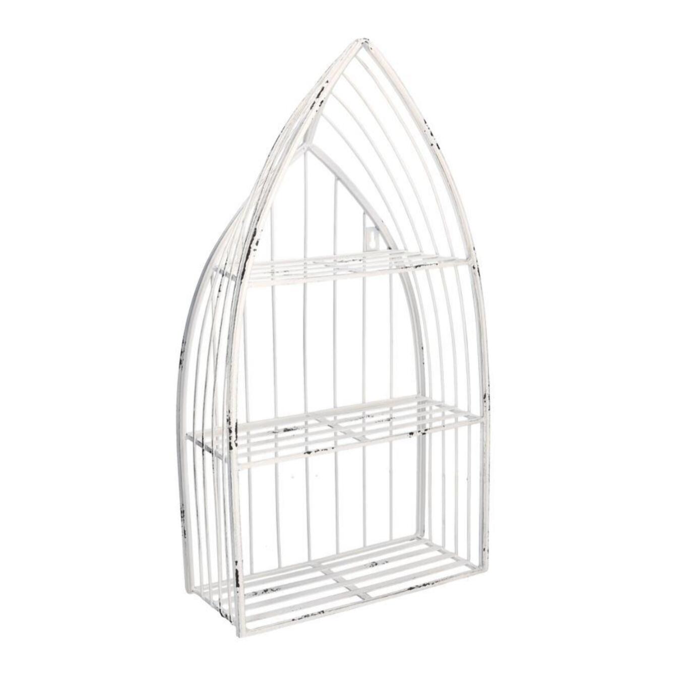 Mensola in metallo bianco 3 piani cm29x12h55