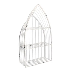 Mensola in metallo bianco 3 piani cm29x12h55