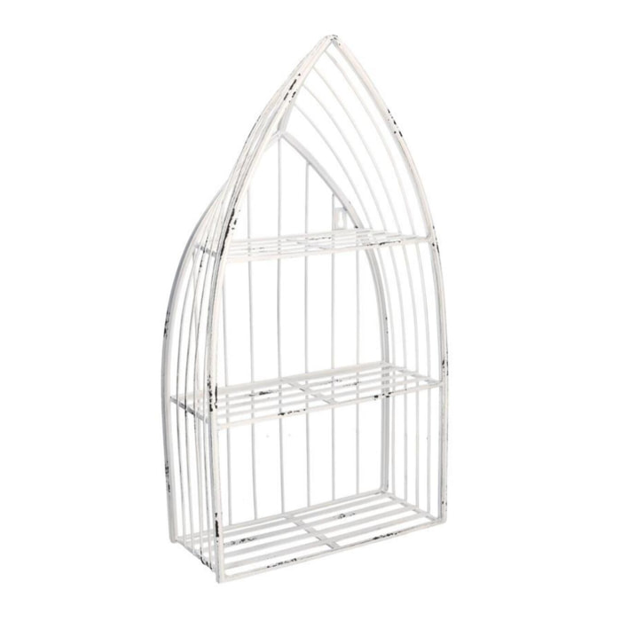Mensola in metallo bianco 3 piani cm29x12h55