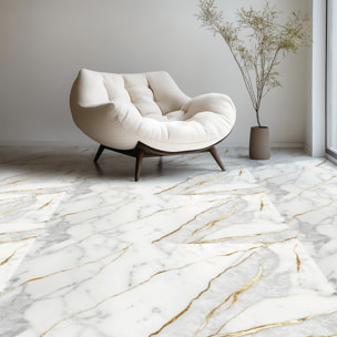 Revêtement sticker sol - MARBRE DE CAGLIARI - Rouleau adhésif Protection Anti-dérapant