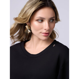 Oltre - Vestito in felpa con sottoveste - Nero