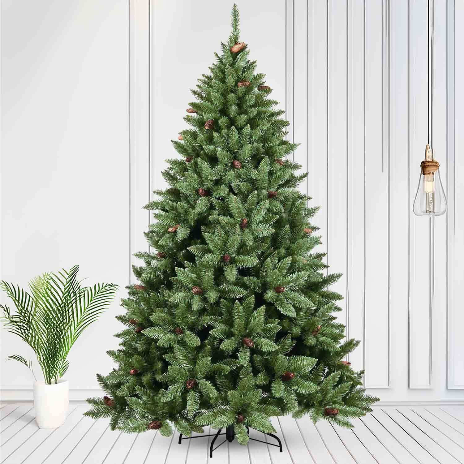 Boho - Albero di Natale con pigne in PVC ø132x210H cm, 1156 rami