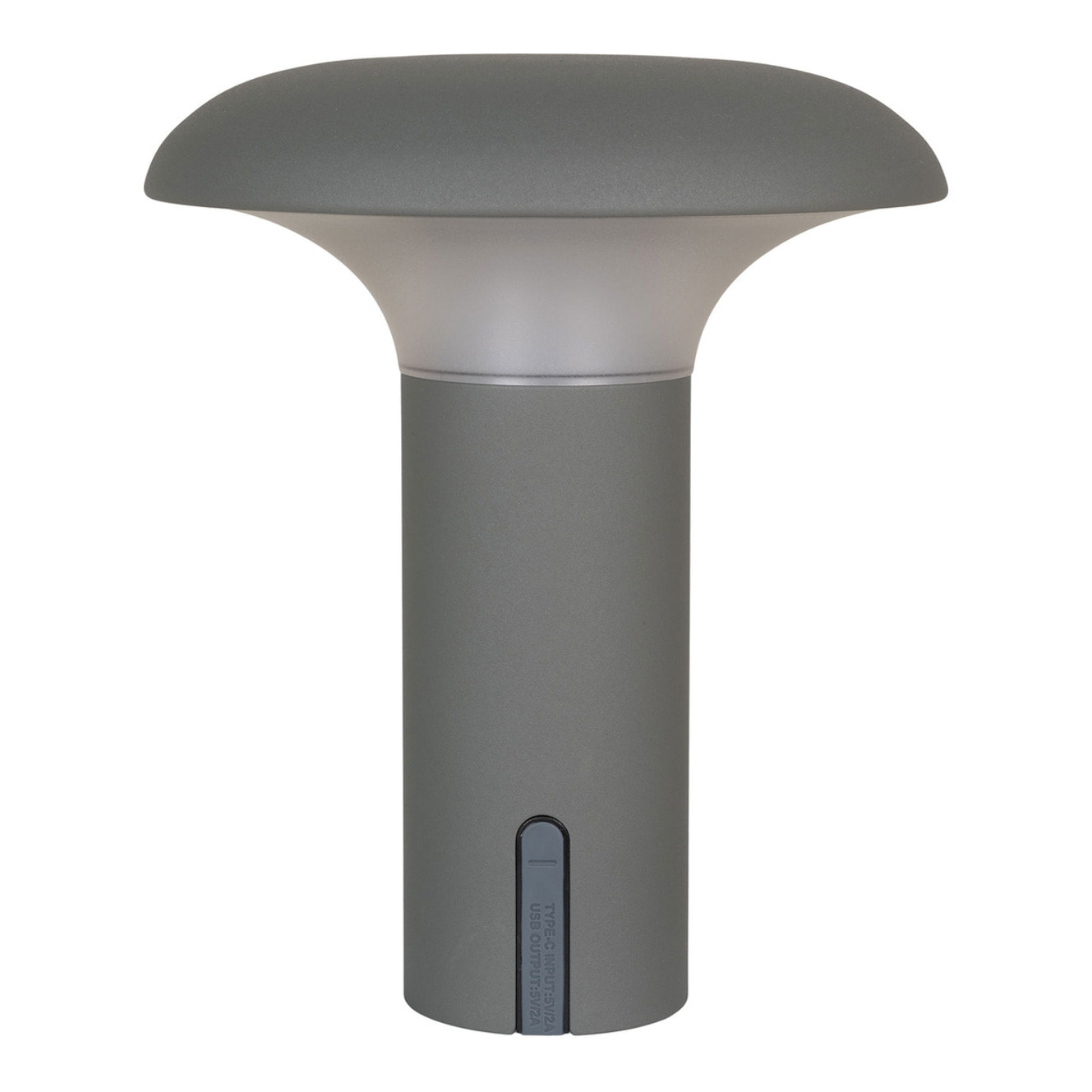 Lampada LED Ricaricabile Ramsey — Grigio Opaco Ø17×21 cm