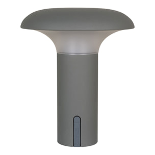 Lampada LED Ricaricabile Ramsey — Grigio Opaco Ø17×21 cm