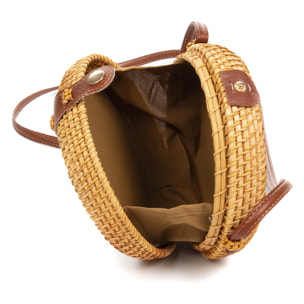 Borsa a tracolla Zafferana in rattan.