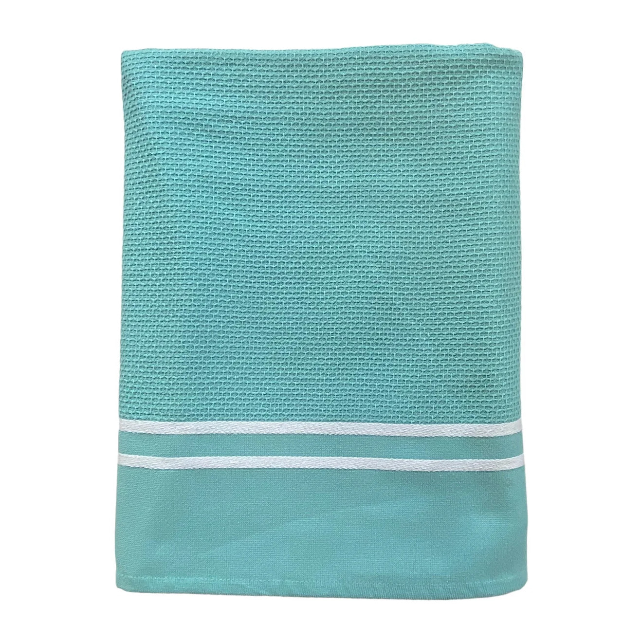 Fouta doublée éponge Waffle Aqua 90x170 355g/m²