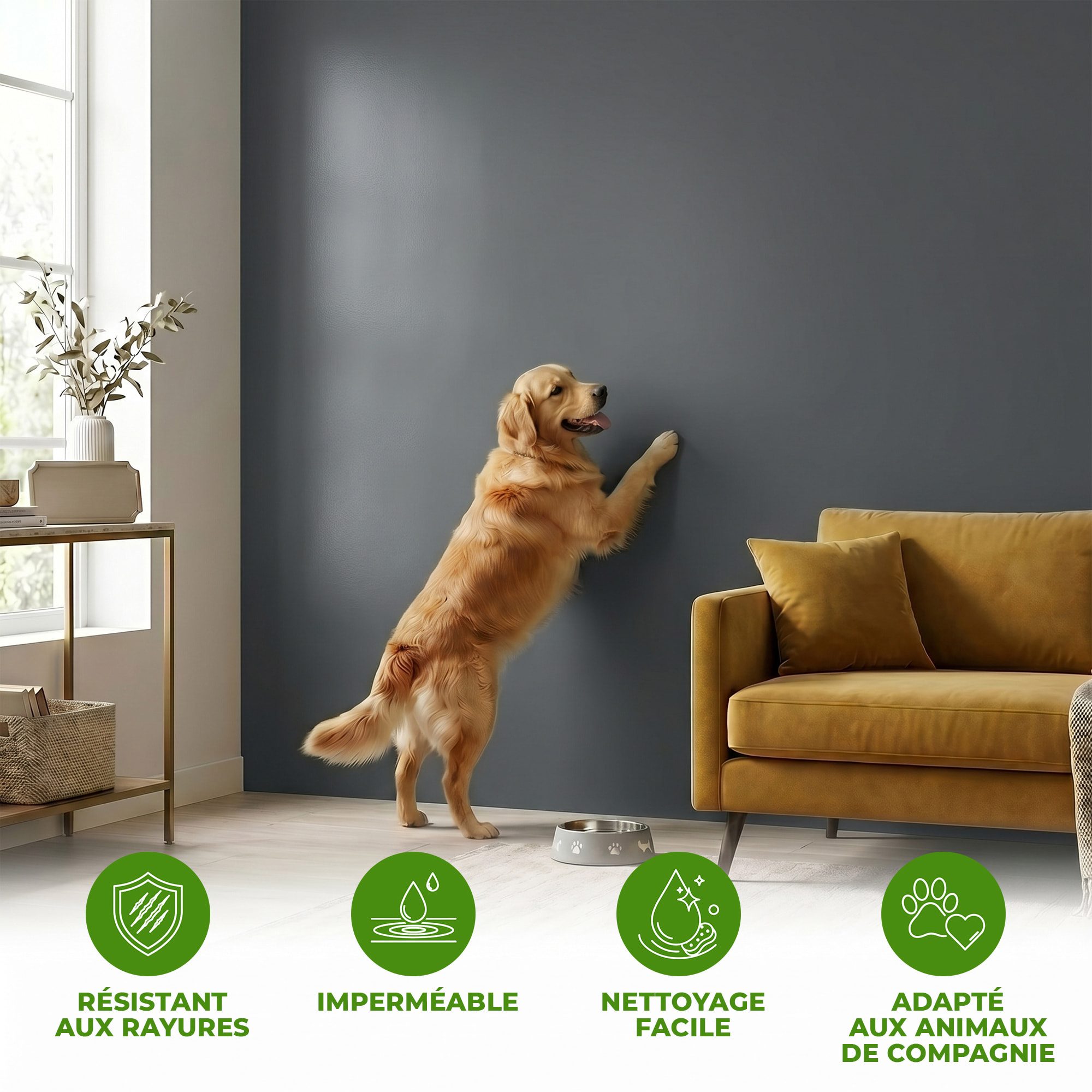 Rouleau adhésif décoratif Vinyle au Mètre - Gris tempete - Sticker Lavable Imperméable Mur Cuisine Meubles