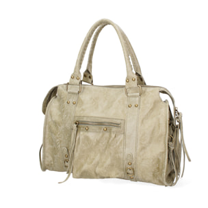 Borsa a spalla da donna - Modello Elara - Vera pelle - 41.0 x 28.0 x 13.0 cm