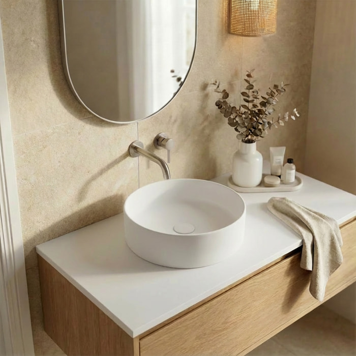 PixL 36 x 12,5 cm vasque à poser Infinitio, sans trop-plein, blanc mat (CEPX3636WM)