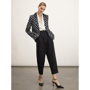 Motivi - Blazer monopetto fantasia a pois - Nero