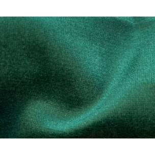 Dimas - canapé d'angle gauche 5 places - convertible avec coffre et têtières réglables - en velours - Vert