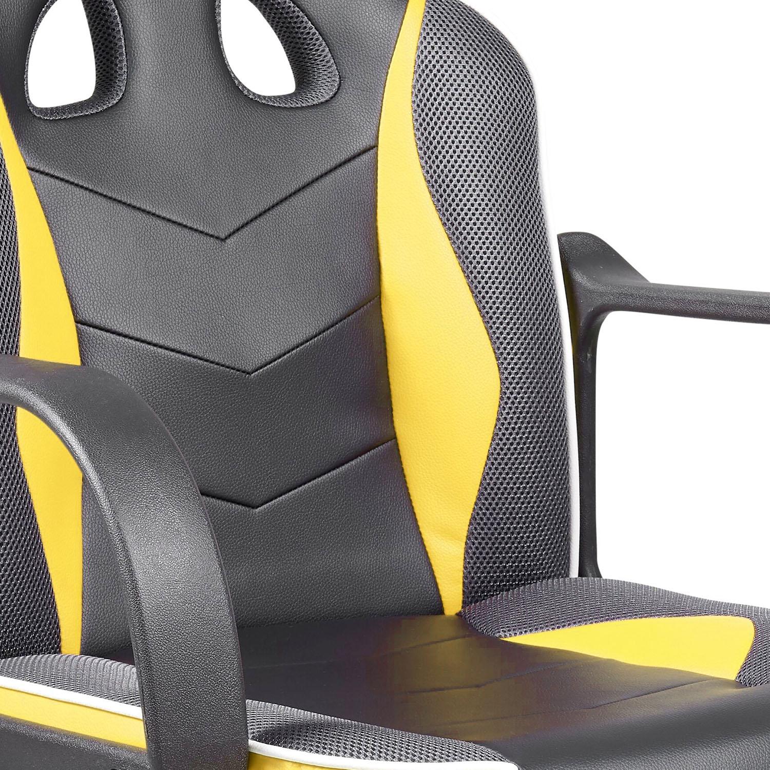 Assen - sedia gaming in pvc+pl e nylon nero e giallo