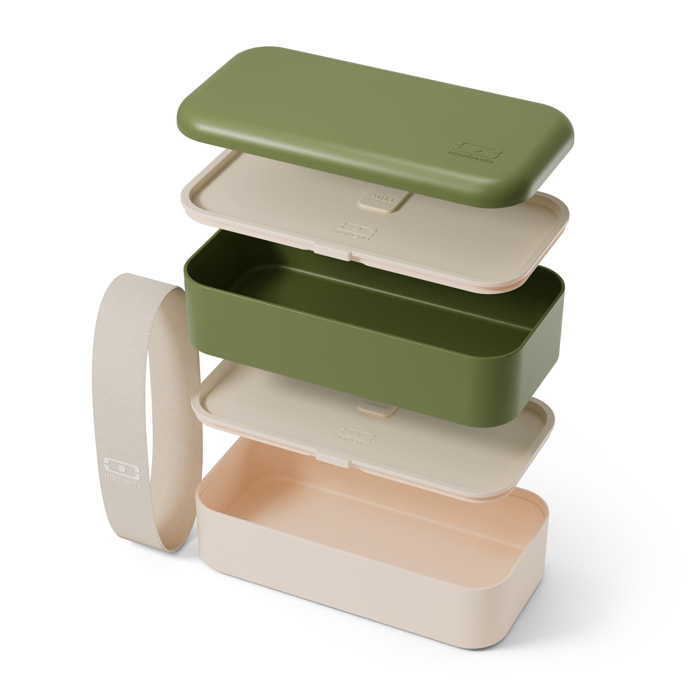 Set repas lunch box 2 étages 1L + Accessoires
