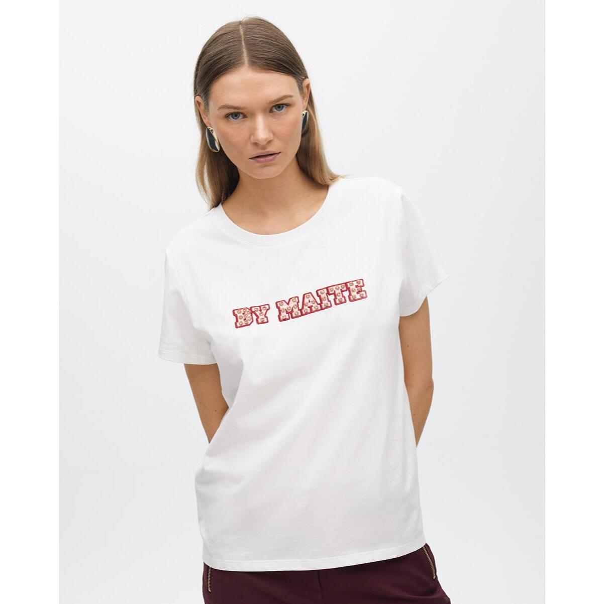 T-shirt a maniche corte con stampa posizionale