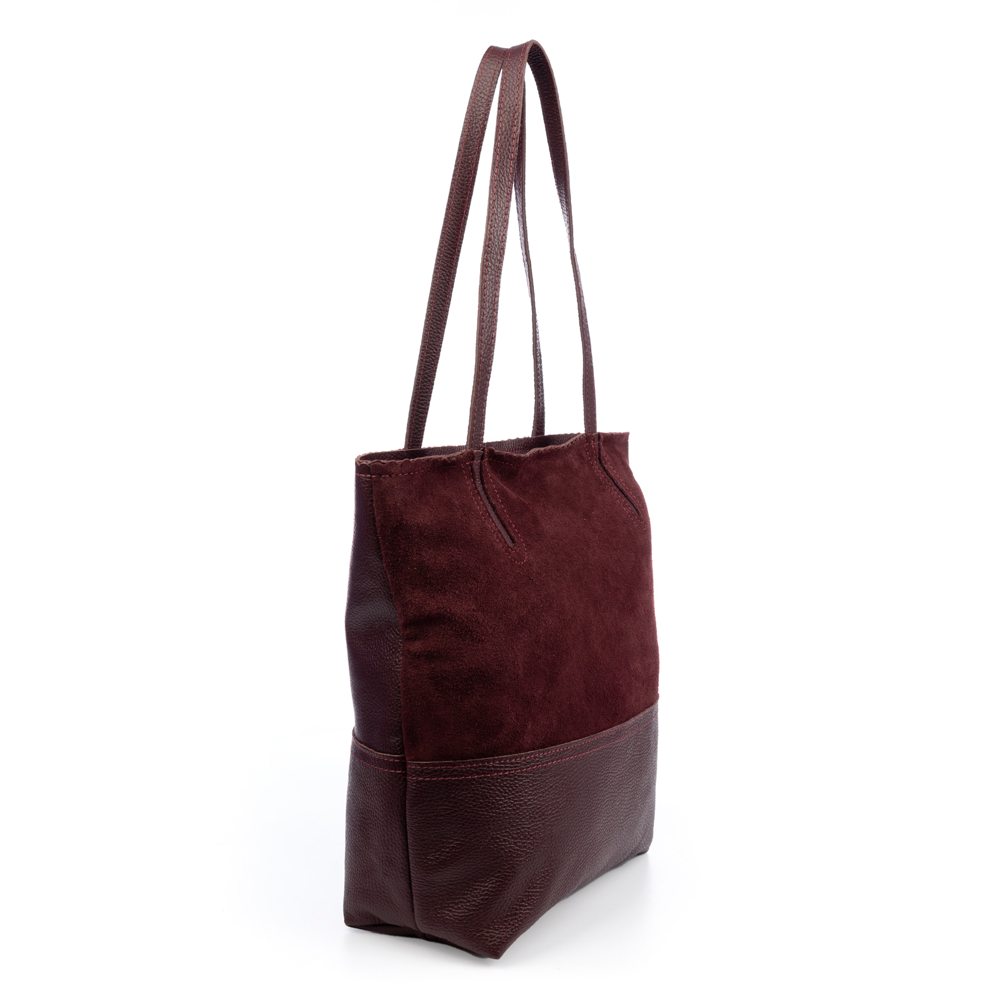 Bellino Borsa Tote Donna. Pelle autentica Camoscio e Dollaro.