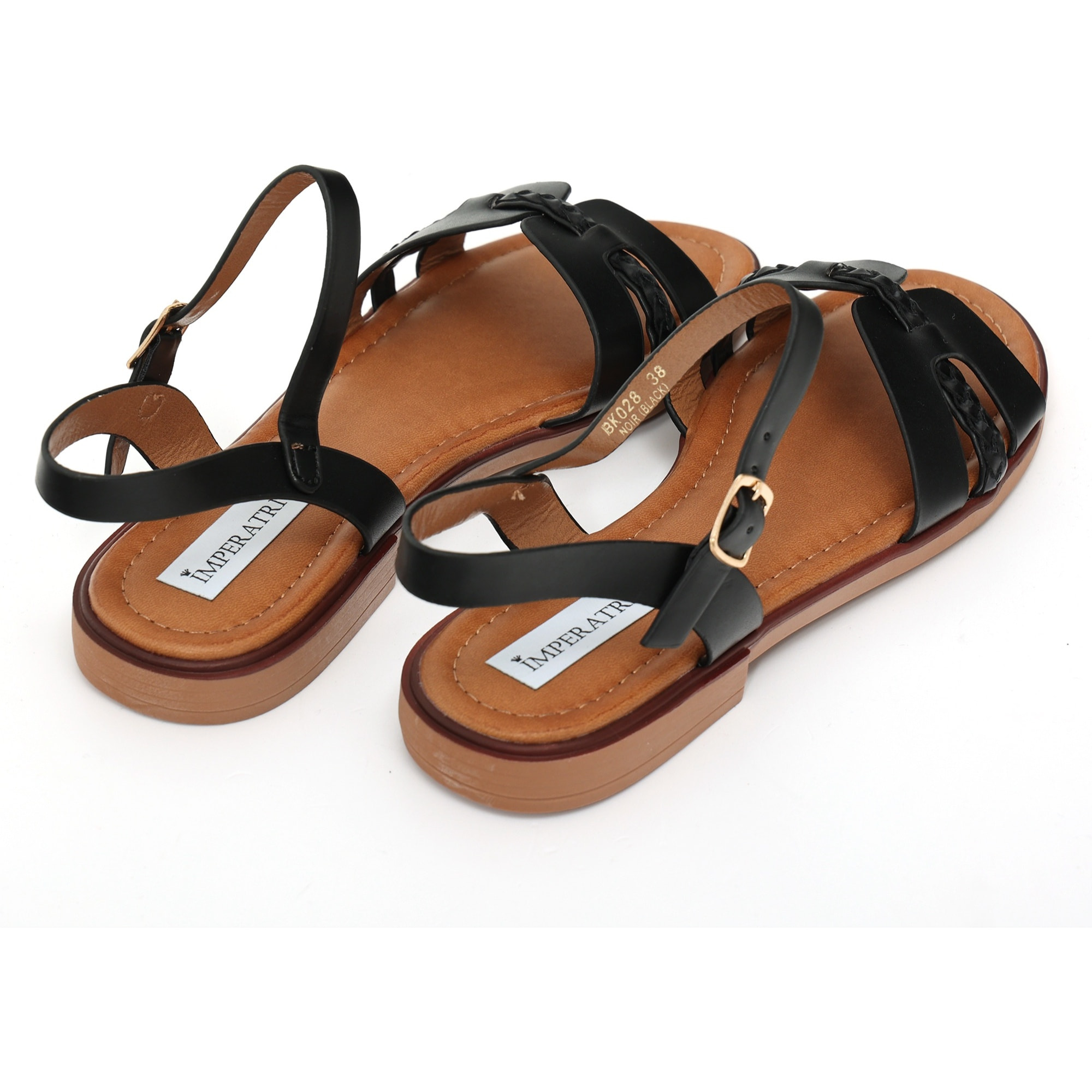 Sandali bassi in simil pelle