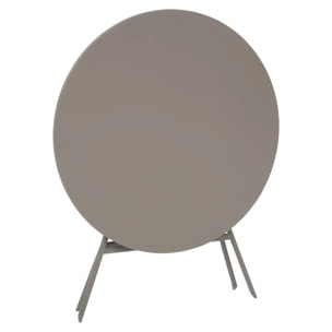 Table de jardin pliante ronde "Greensboro" café 4 places en acier