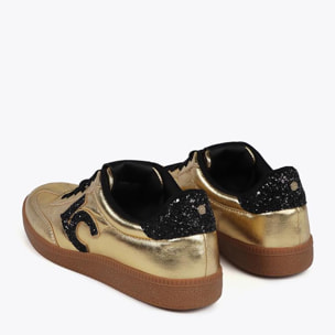 Sneaker Metallica con Effetto Glitter