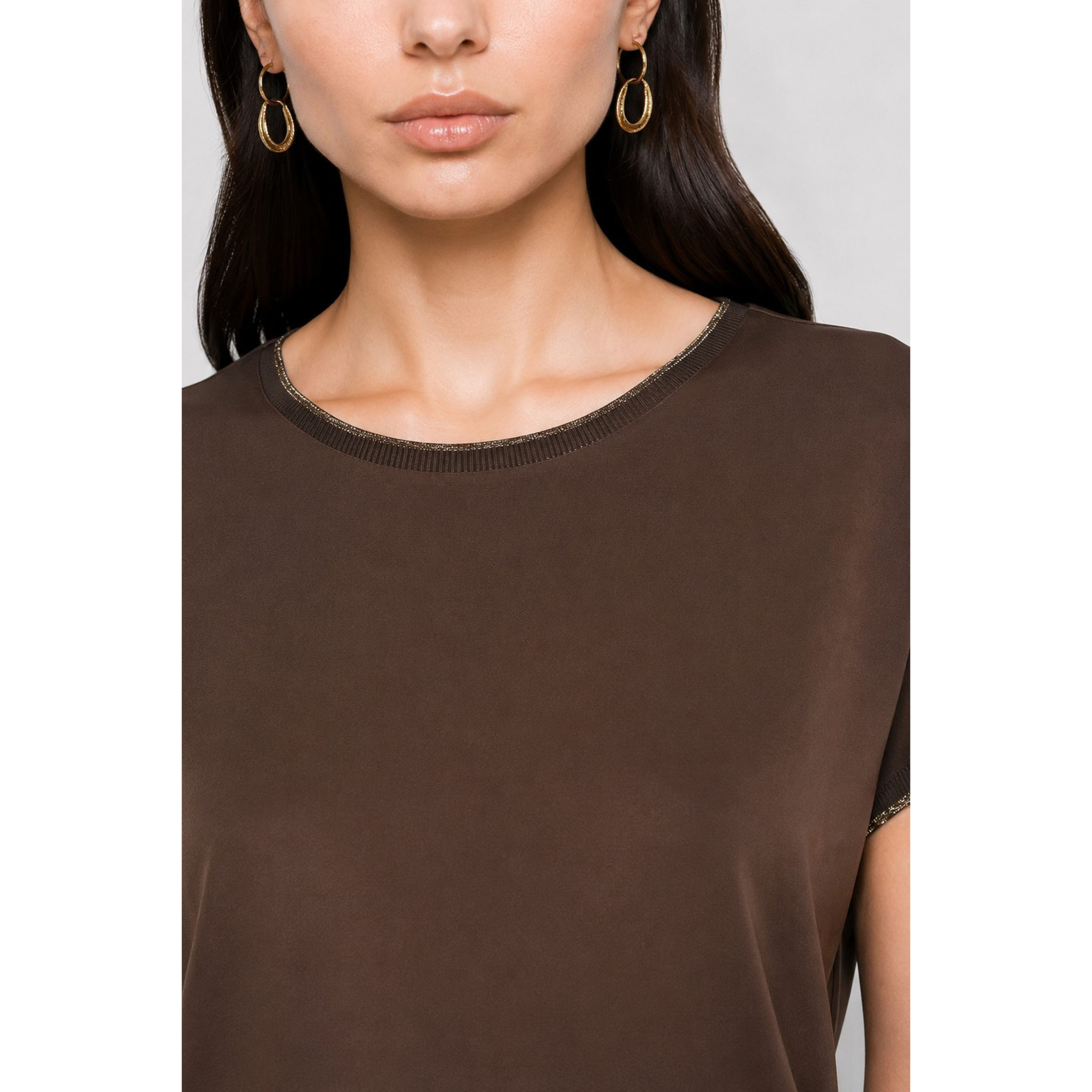 Kocca - T-shirt da donna in viscosa con girocollo e maniche corte Donna