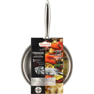 Batterie de cuisine MENASTYL 2 poeles Trinox 24/28cm