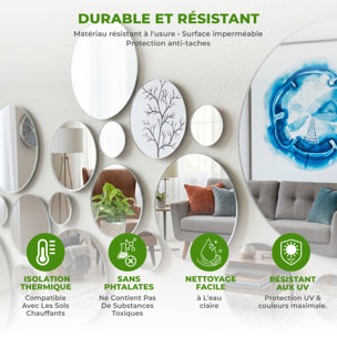 26 stickers miroirs ronds