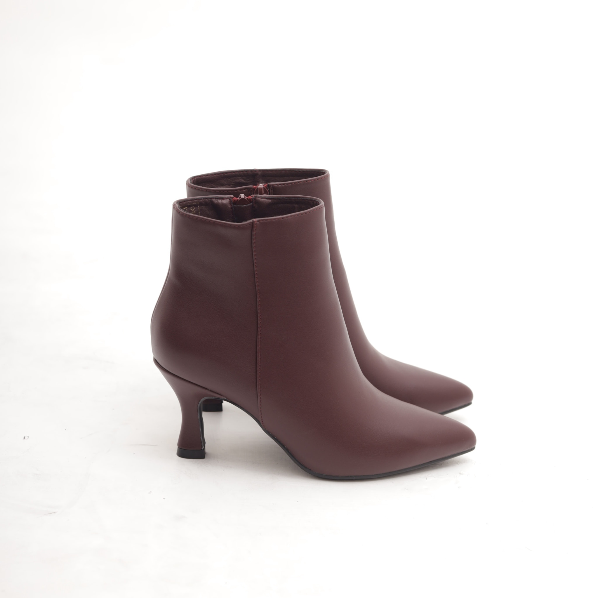 TRONCHETTO BASSO LISCIO BORDEAUX