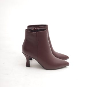 TRONCHETTO BASSO LISCIO BORDEAUX