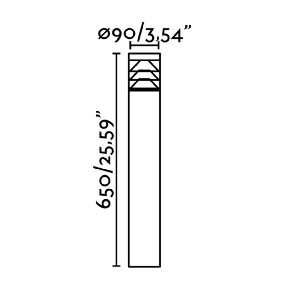 PLIM-3 LED Lámpara baliza gris oscuro