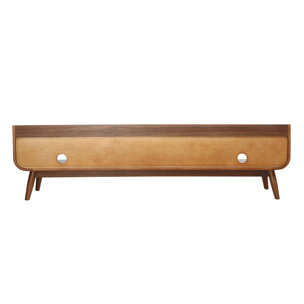 Meuble TV vintage bois noyer L180 cm HALLEN