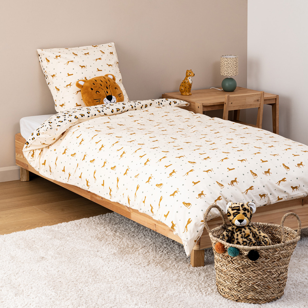 Parure de lit Telma motif léopard 140x200cm