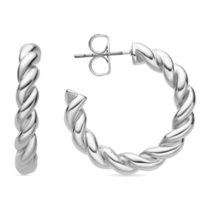 Pendientes Lux by Lux acabadoss en rodio