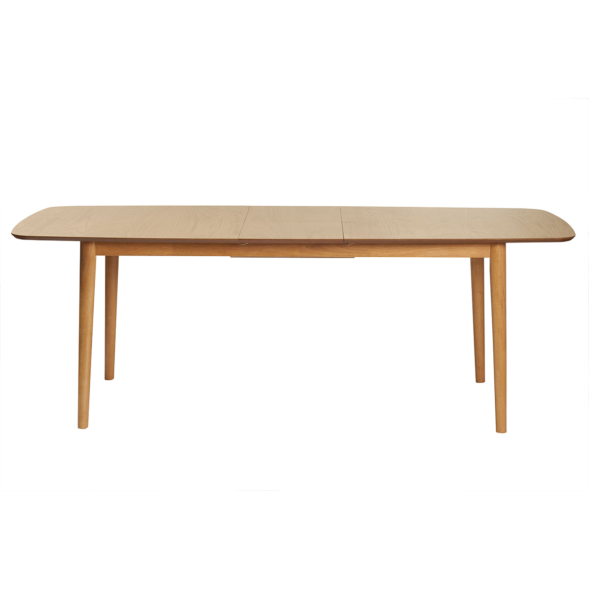 Table extensible rallonges intégrées rectangulaire en bois clair chêne L180-220 cm EGO