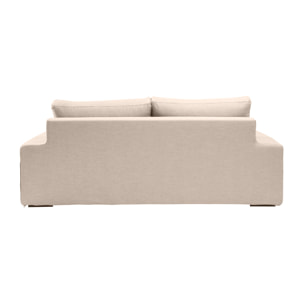 Canapé convertible 6 cm DEULE 3 pl 193 cm tissu Tradition Beige - Fabriqué en France