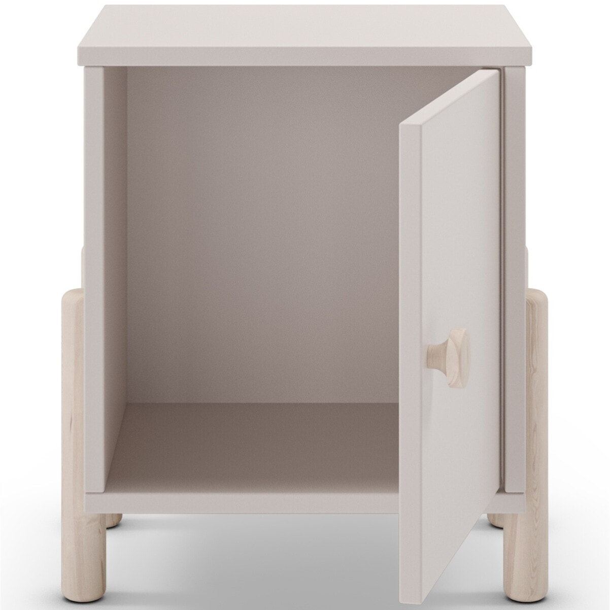 Table de chevet enfant 1 porte en bois - BASTIEN