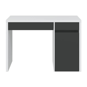 Mesa De Escritorio Reversible Mia 75x108x50 Cm Antracita Blanco Artik
