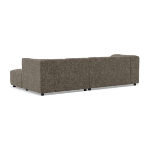 Curtis - canapé d'angle droit 4 places avec accoudoir en tissu texturé - Vert Olive