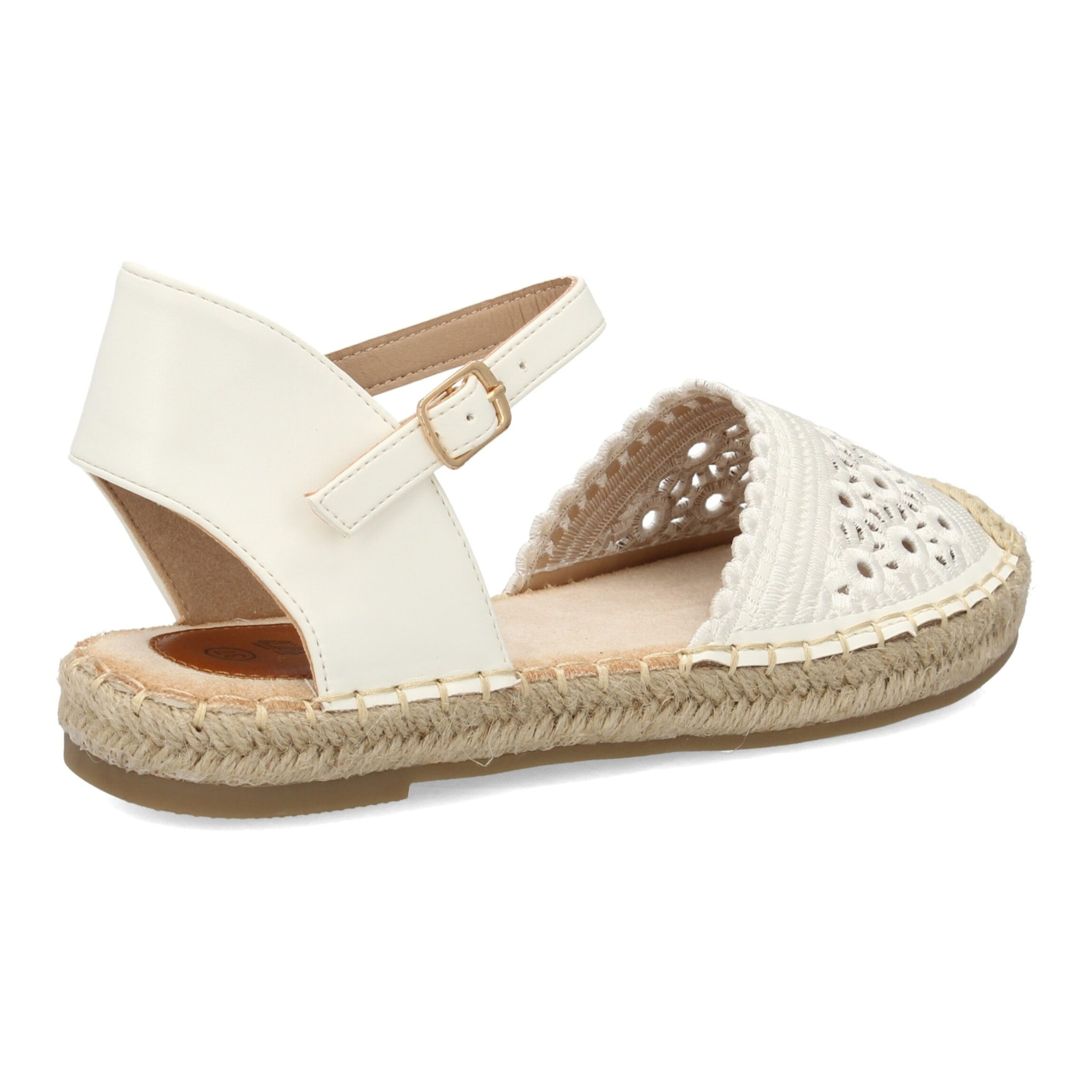 Alpargata plana mujer troquelada cómoda