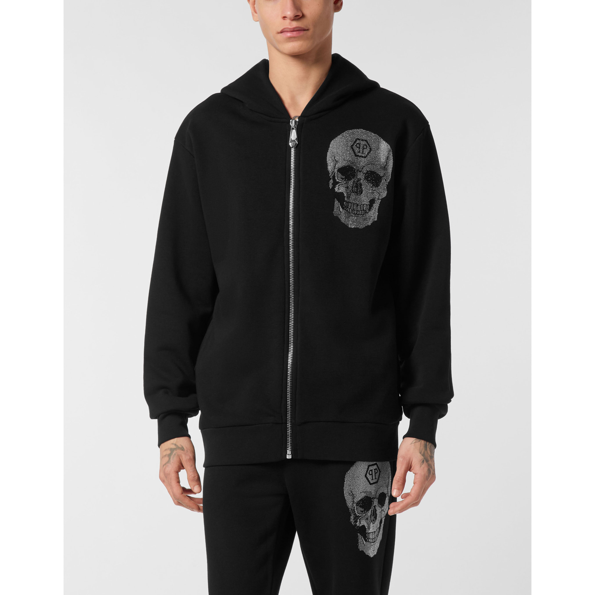 PHILIPP PLEIN Felpa con cappuccio SKULL