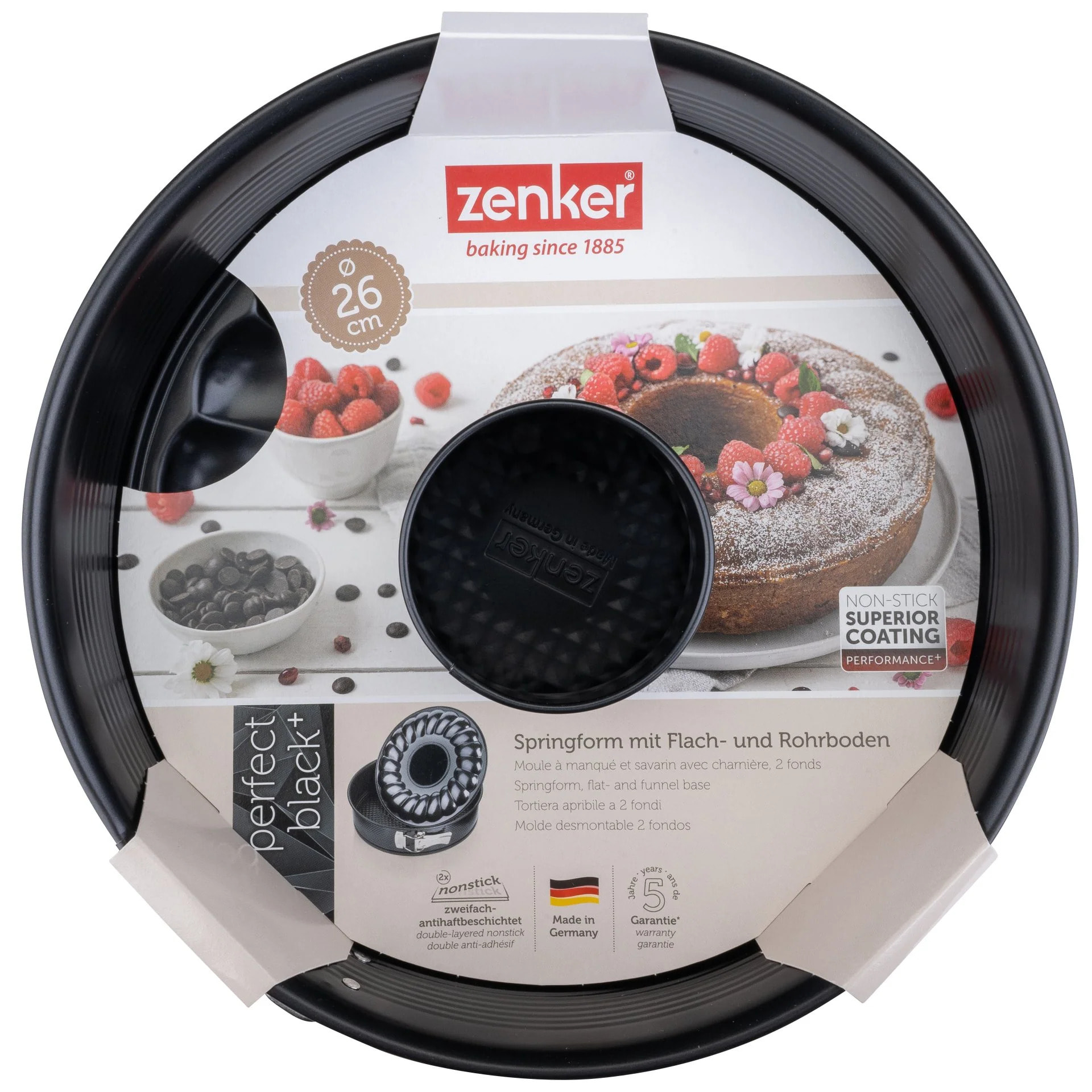 Moule à manqué et à savarin double fond 26 cm Zenker PerfectBack+