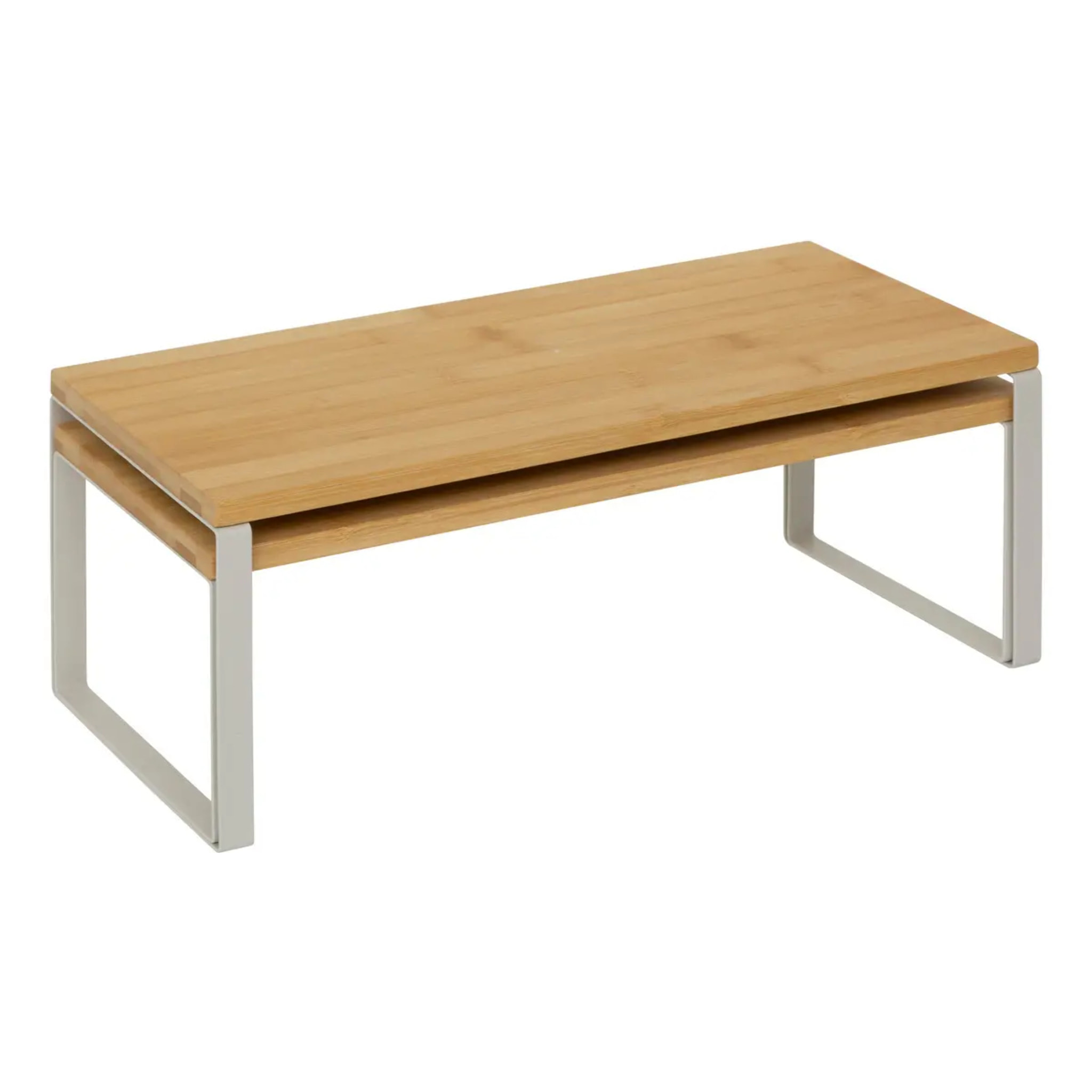2 étagères gigognes Ordera beige 1 niveau