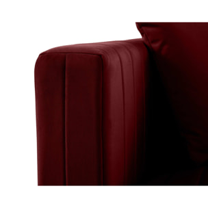Nova - module d'assise gauche - en velours - Rouge
