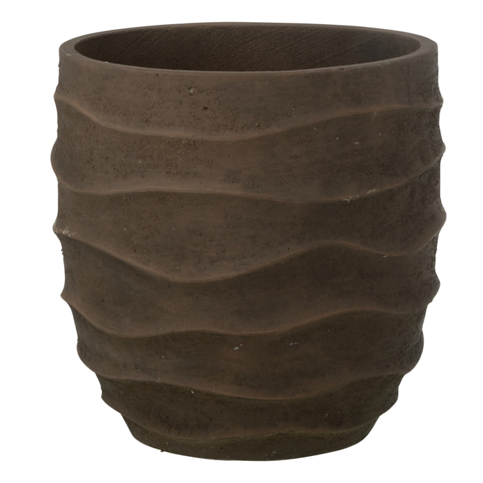 J-Line Cache-pot Vague + Extérieur Sable - marron foncé - medium