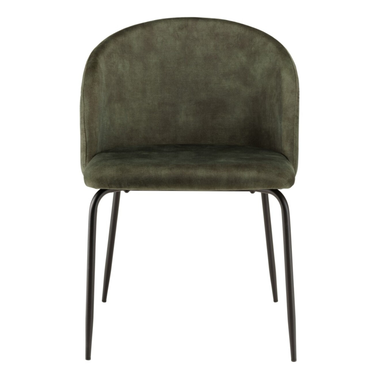 TOM - Lot de 2 chaises velours vert sapin dossier enveloppant