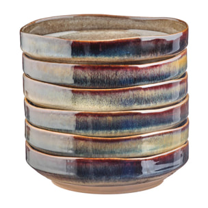 Assiette creuse GENESIS Ø21cm - 6 pièces - Basalte