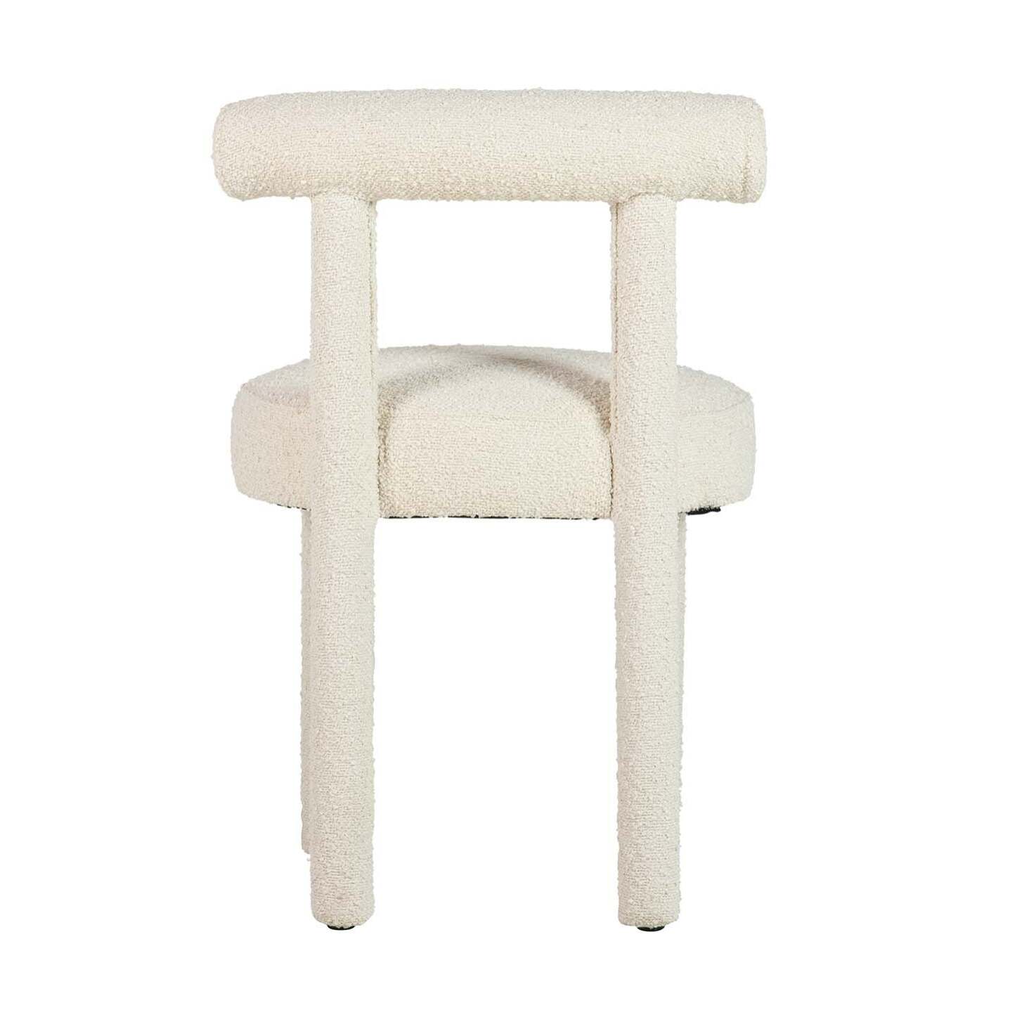 Silla Madera Arce Boucle Blanca 49x52x75 Cm