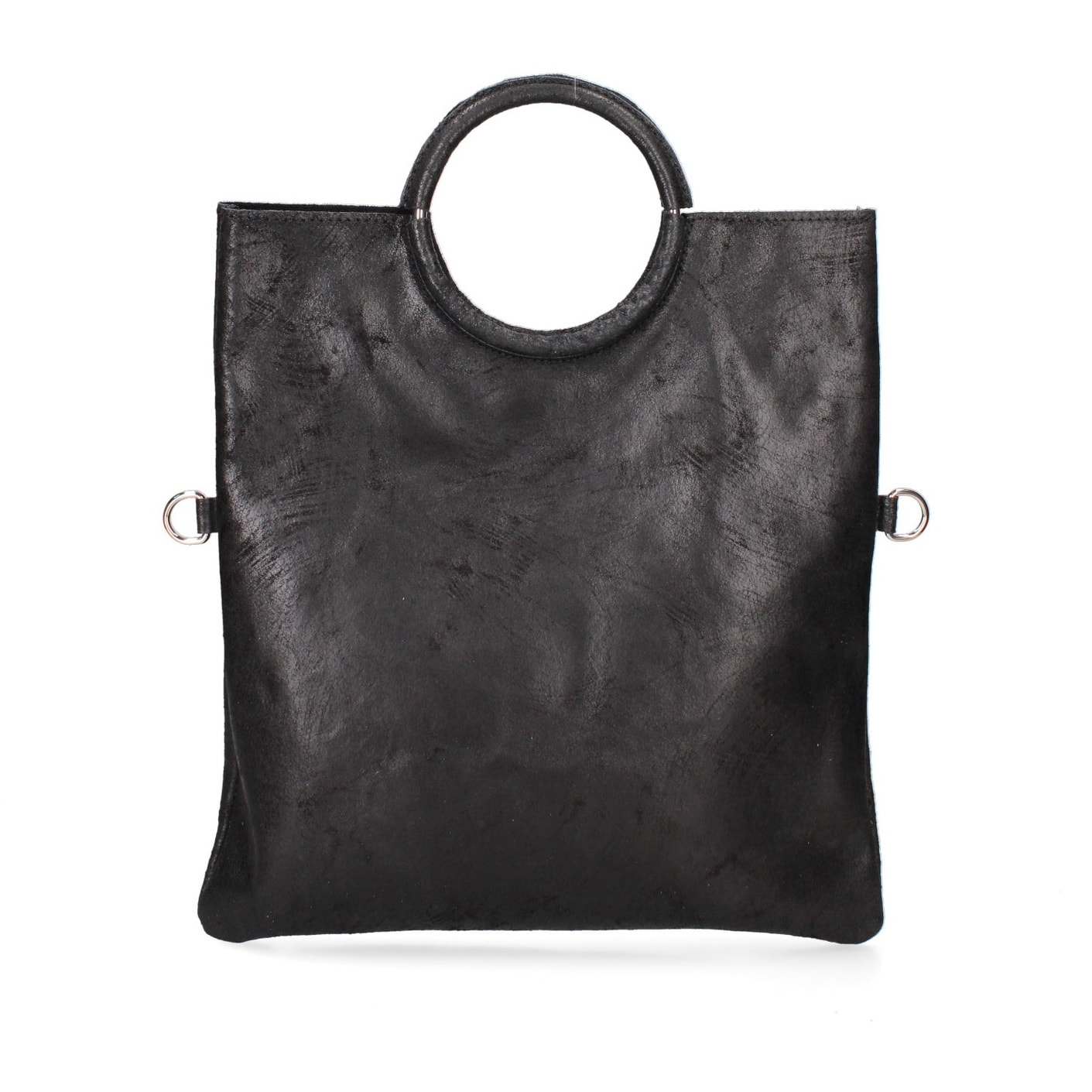 Borsa a mano da donna Made in Italy - Modello Velvet - 100% pelle scamosciata - 29.0 x 30.0 x 1.0 cm